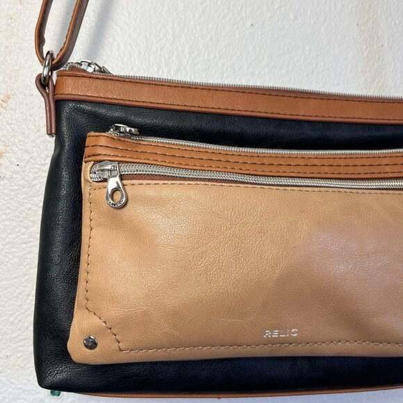 RELIC by FOSSIL Two Tone Brown and Light Brown Color Vegan Leather - Picture 5 of 15